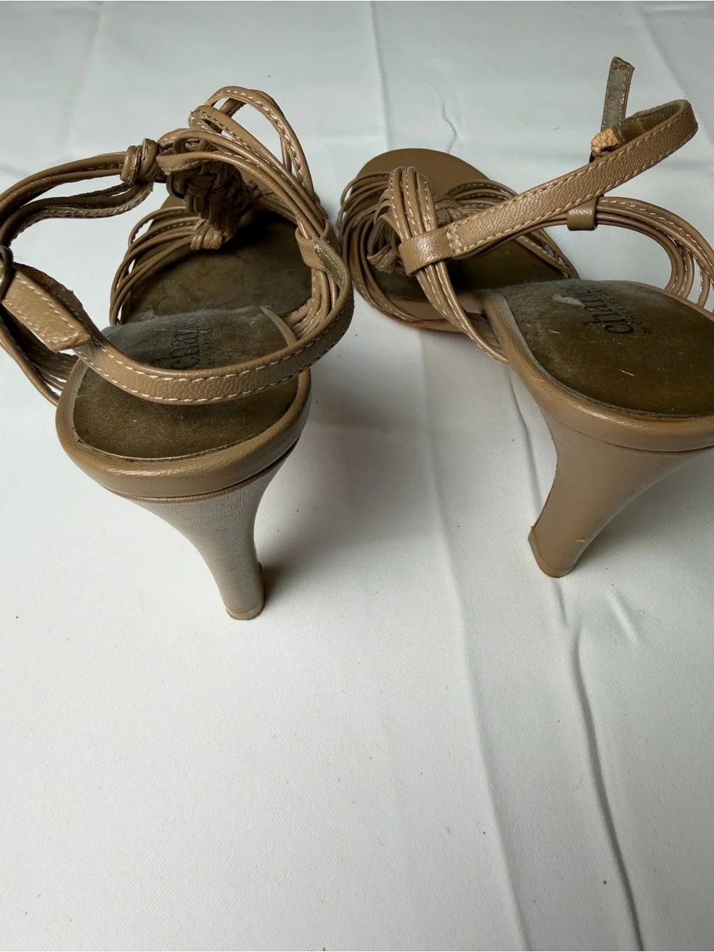 Charles by Charles David Braided Strappy 3” High Heels - Tan /Brown - Elegant 6